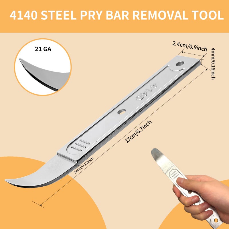 MCSDFN 4140 Pry Tool, Pry Bar Trim Removal Tool, Non-Scratching Automotive Panel Trim Removal Tools, Car Interior Trim Pry Tools for Automotive Planes - Image 2